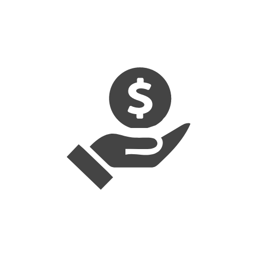 Receiving money icon